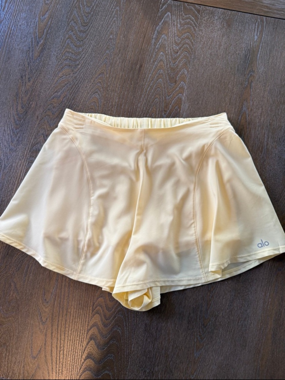 ALO Yoga Pale Yellow Active Shorts